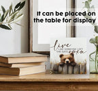 Rustic Bear Sign - Live Like Someone Left The Gate Open Wooden Box Signs, Bear Decorations For Home, Farmhouse Wood Decoration Home Decor For Desk Table Shelf 6x6 Inch Decorative Signs & Plaques - Image 3