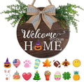 12x12 Inch Interchangeable Welcome to Our Home Door Sign by YONUNI