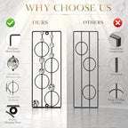 ZEXUIRU 2 Pcs Abstract Metal Art for Wall Decor Living Room Bedroom Bathroom Office Metal Bling Modern Geometric Hanging Vertical Small Iron Sculpture Plaque Pack -Black 15.7in - Image 5