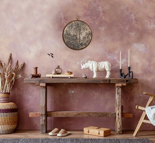 Round Wall Decoration, Vintage Moody Woodland Landscape Wall Art, Printed Canvas Wall Hanging for Bedroom Kitchen Home Office, Living Room Wall Art, Dorm Decor, Circular Wall Hanging with Hooks,24 - Image 3