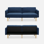 mopio 76.4" Futon Sofa Bed, Sleeper Sofa, Mid Century Modern Futon Couch - Image 3
