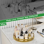 Vanity Tray for Bathroom Counter - 11 Inch Round Gold Decorative Tray - Image 5