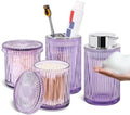4pcs Purple Glass Bathroom Accessories Set by TonxusBathroomAccessories