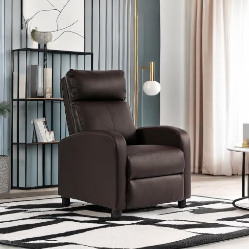 FDW Recliner Chair Reclining Sofa Leather Chair Home Theater Seating Lounge - Image 6