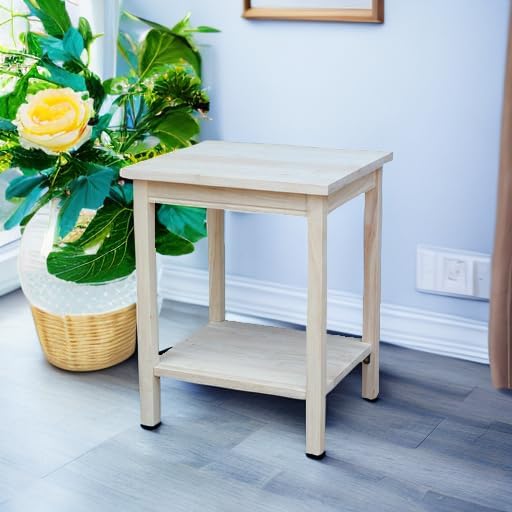 International Concepts Portman Accent Table 16"W × 14"D × 20"H, Solid Parawood - Image 5