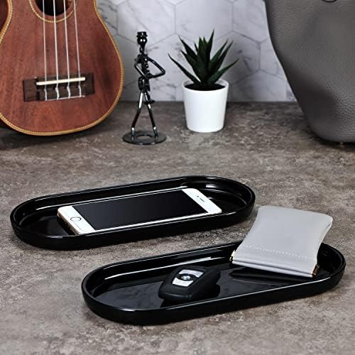 SheeChung Acrylic Vanity Tray, Bathroom Makeup Organizer Countertop, Black - Image 5