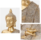 Golden Buddha Figurine - Meditating Seated Buddha Statue - resin Figurine - Image 6