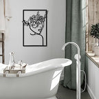 CHENGU 3 Pieces Metal Minimalist Abstract Woman Wall Art Line Drawing Wall Art Decor Single Line Female Home Hanging for Kitchen Bathroom Living Room - Image 5
