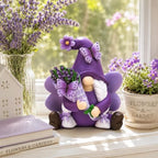 Lavender Gnome Fairy Garden Decor Purple Gifts for Women - Image 2