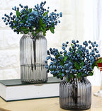 Fake Artificial Flowers California Berries Branches Picks Blueberry Fruit for Christmas Home Hotel Decorations (Blue 10 Pack) - Image 3