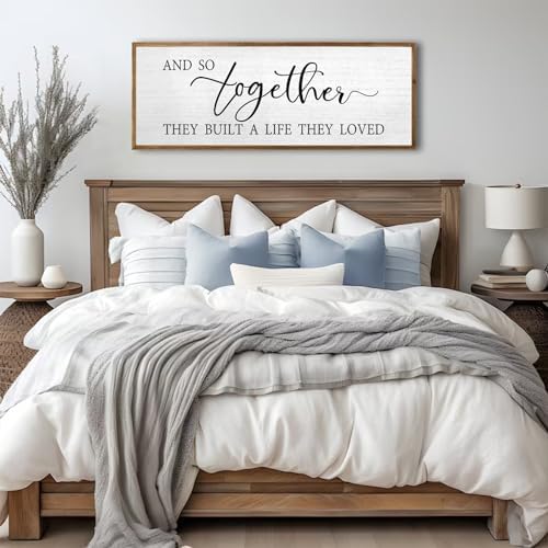And So Together They Built A Life They Loved Wall Decor 32"X12" Wood - Image 3
