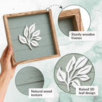 Tide and Tales 3D Sage Green Wall Art, Set of 4, Housewarming Gifts - Image 4