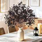 Uieke 6 Bundles Babys Breath Fabric Cloth Artificial Flowers European Fake Silk Flowers Real Touch Faux Artificial Gypsophila Bouquet for Home DIY Wedding Party Halloween Xmas Décor (Black) by Uieke