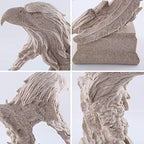H&W Sandstone Bald Eagle Figurine, USA's National Emblem, Statue Decoration - Image 4