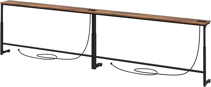 Kitstorack 102.3" Extra Long Behind Couch Table, Adjustable Height Narrow by Kitstorack