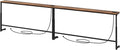 Kitstorack 102.3" Extra Long Behind Couch Table, Adjustable Height Narrow by Kitstorack
