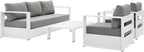 Modway Tahoe Aluminum 4-Piece Outdoor Patio Set in White Gray by Modway
