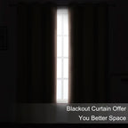 Blackout Curtains 66 x 84 inch/Blush Curtains Set of 2 Panels/Thermal Insulated - Image 3