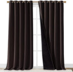 NICETOWN Cold Blocking 100% Blackout Curtains, Durable Black Lined Blackout - Image 2
