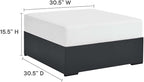 Modway Tahoe Aluminum Ottoman in Gray White - Image 3