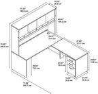 Bush Business Furniture Series C 72W L Shaped Desk - Image 8
