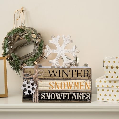 4 Pcs Winter Table Decorations Snowflaketiered Tray Decor - Image 5