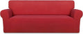 PureFit Stretch Couch Covers for Sofa Large Sofa Slipcovers Red | 1-Piece Sofa by PureFit