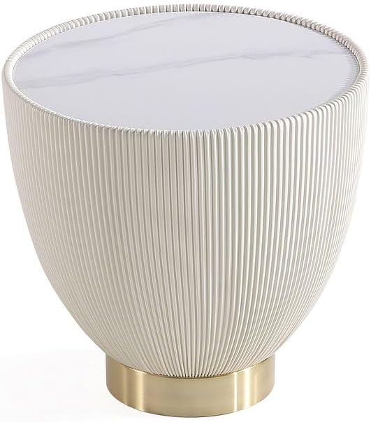 Manhattan Comfort Anderson Modern 18" Round End Table 2.0 | Ceramic Marble - Image 6