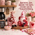 Wesiti 2 Pcs Valentine Gnome Figurines, 4.33 Inch Resin Decor for Tabletop - Image 4
