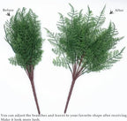 Artificial Ferns Plants Indoor Decor Fake Boston Fern for Outdoors 4 Pack, Faux Plastic Greenery Shrubs Home Garden Verandah Kitchen Bathroom Decoration Wedding Party Christmas DIY Bundles Bush 4 Pcs - Image 3