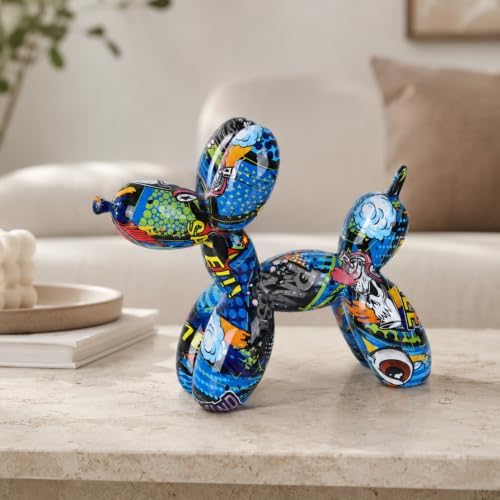 Creative Balloon Dog Sculpture Modern Home Decoration Trendy Animal Art Ornaments Collection Figurine Bedroom Living Room Office Desktop Resin Decors - Image 4