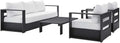 Modway Tahoe Aluminum 4-Piece Outdoor Patio Set in Gray White by Modway