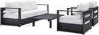 Modway Tahoe Aluminum 4-Piece Outdoor Patio Set in Gray White by Modway