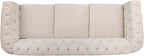 RARZOE Modern 2 Pieces Living Room Sofa Set, Contemporary Tufted Button Velvet - Image 7