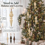 Vintage Christmas Ornaments, Rustic Finial Hanging Decor for Tree, 12pcs - Image 5