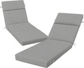 2 Pcs Outdoor Chaise Lounge Cushion 72" x 21" x 3", 4-Section Folding Patio by VOGVOG
