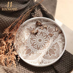 Hanobe Round Boho Decorative Tray for Coffee Table, Mandala Pattern Finish - Image 3