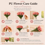 Mandy's 20pcs Artificial Coral Pink Tulips - Image 6