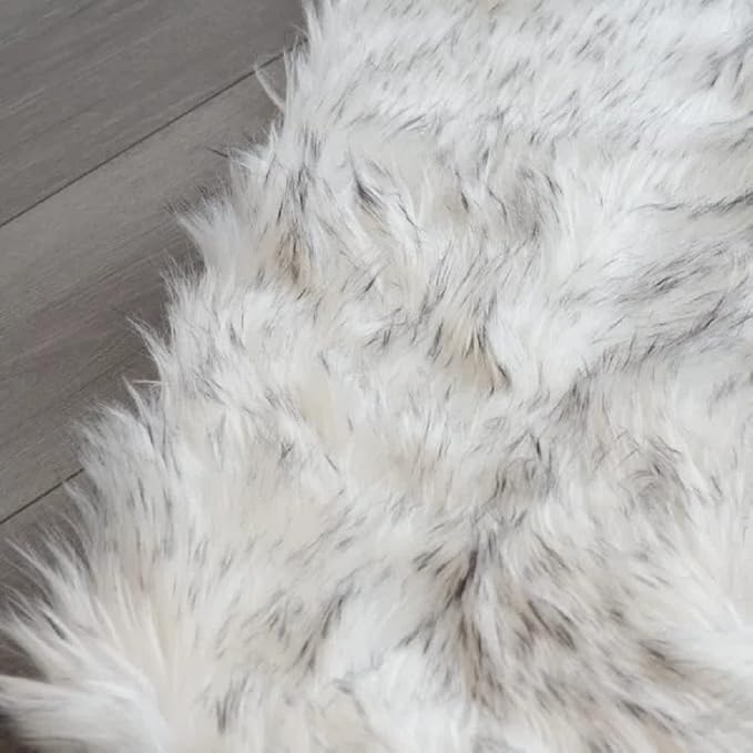 ORINOVA White and Gray Furry Carpet - Image 6