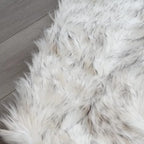 ORINOVA White and Grey Ultra Soft Faux Fur Shaggy Runner Rug 2x6 - Image 7
