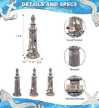Puzzled COTA Global Brown Wooden Lighthouse Decor - 14.25 Inches - Image 2