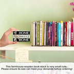 Mini Decorative Books For Home Decor, Small Wood Book Stack For Table Decor, Home Decor Book For Living Room Mantel, Farmhouse Stacked Books Decorative（L42） - Image 2