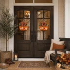 Fall Door Sign for Front Door, Wooden Welcome Hanger with Pumpkin Design, Plaid Bow and Autumn Leaves, Porch Entry Decor, Harvest Wreath Accent, Thanksgiving Decorations for Home and Covered Porch - Image 5