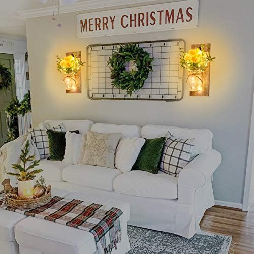 Wall Decor Mason Jar Sconces - Rustic Home Decor with Remote Control - Image 6