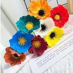 Rikyo 10 pcs Black Artificial Flowers Poppy Flowers,11" Faux Flower Stems - Image 6