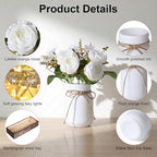 3 Pcs Mason Jar Table Centerpieces for Dining Room with Wood Tray&Led Light - Image 2