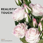 Real Touch Artificial Roses, 8PCS Long Stem Faux Flowers with Gift Box Packaging, Allergy-Free Floral Gift Set, Realistic Fake Roses for Home, Kitchen, Office, Wedding Décor, Gift Arrangement - Image 2