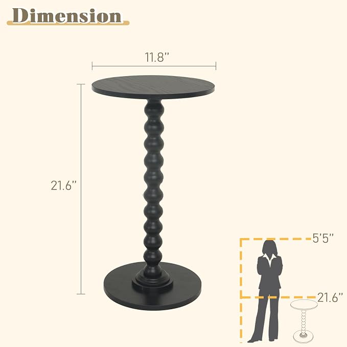 Fultyle Round Side Table, Small Drink Table - Image 3