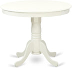 East West Furniture ANVA5-LWH-W 5 Piece Kitchen Table Set - Image 3