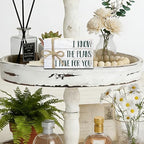 Mini Decorative Books For Home Decor, Small Christian Table Faux Wood Book Stack Decor, I Know The Plans I Have For You Bible Stacked Decoration, Stack Display For Nightstand, Three Pieces -A(07) - Image 3